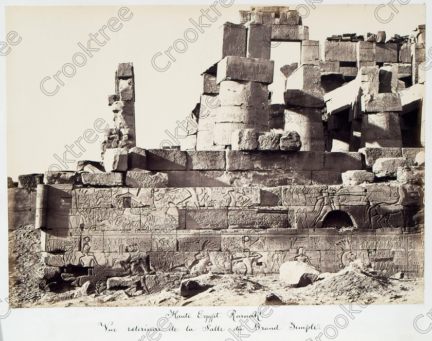 Beato Karnak Carvings 36JHP05 
 Karnak Temple Hypostyle Hall Exterior Wall Ramses Beato Old Photo Albumen Print showing the Battle of Kadesh located on the East Bank of River Nile at Luxor photographed by Antonio Beato, a Victorian photographer around 1890 and this copy is taken from his album called The Nile 1872. 
 Keywords: Egypt, Luxor, Thebes, River Nile, East Bank, Karnak Temple, wall, reliefs, carvings, Battle, Kadesh, Ramses, Ramasses, hypostyle hall, columns, ancient, history, archaeology, ancient, Egyptian, Egyptology, Antonio Beato, Victorian, 1890, photographer, albumen, copy, print